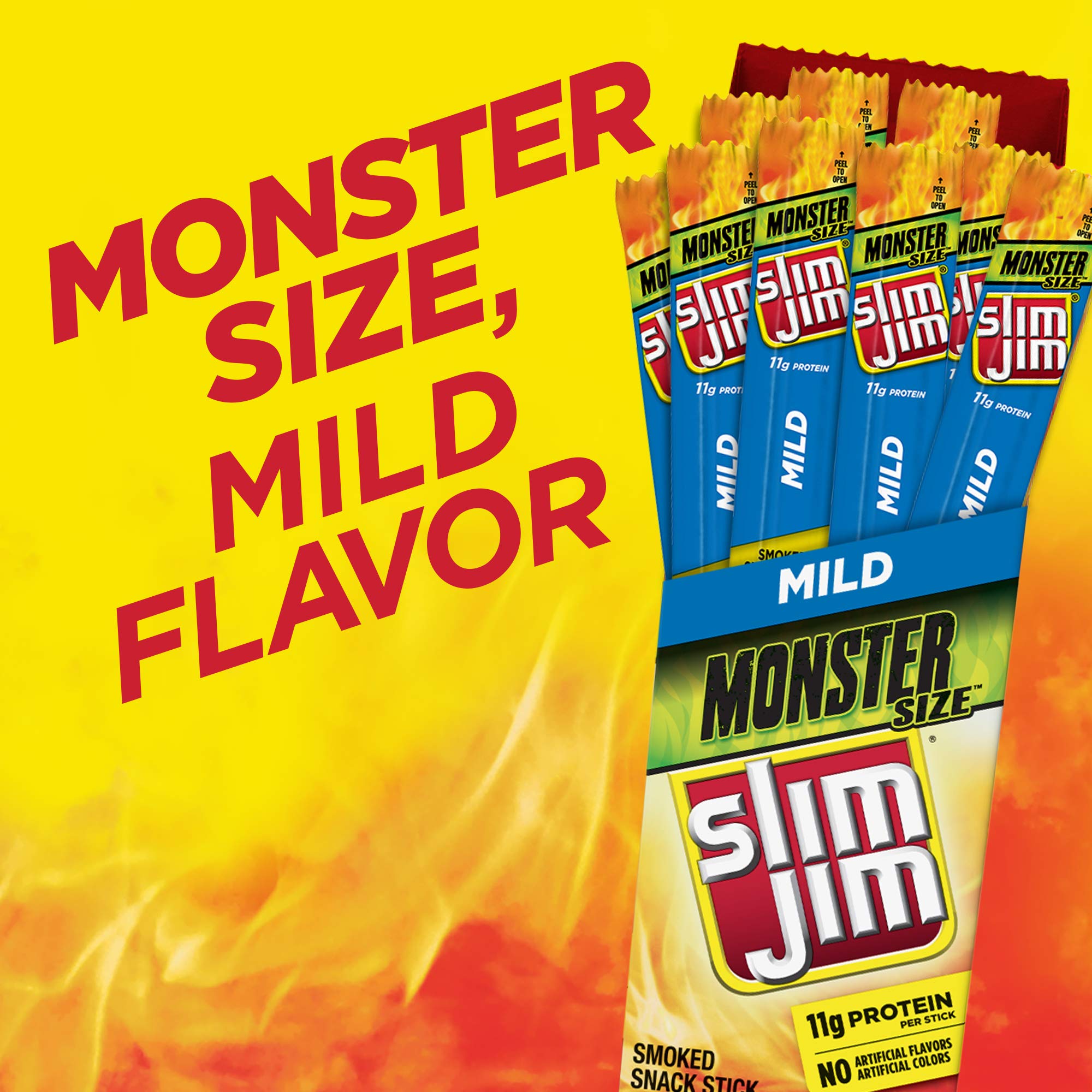 Slim Jim close-up texture showing meaty chew and smoky seasoning