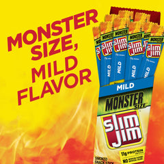 Slim Jim close-up texture showing meaty chew and smoky seasoning