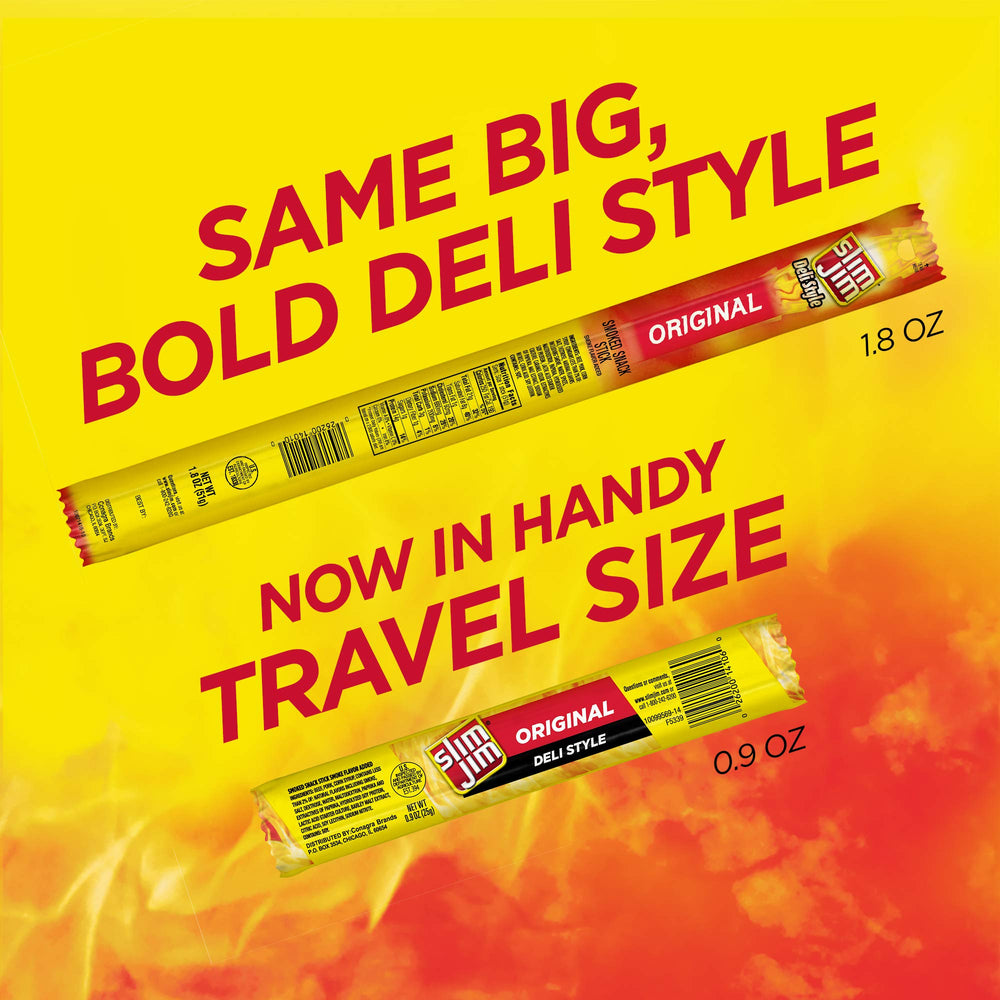 Slim Jim stick close-up showing texture and seasoning for bold flavor preview
