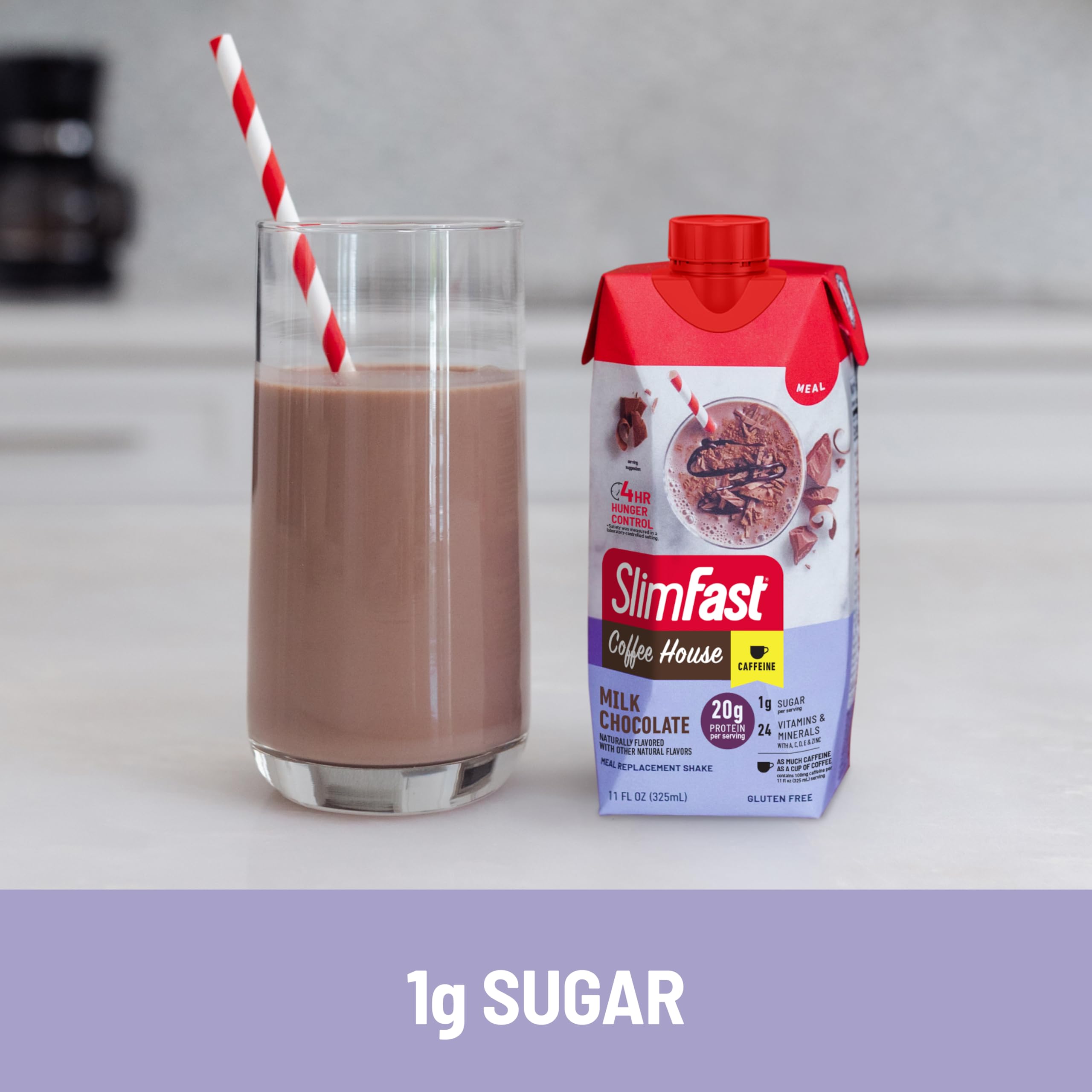 SlimFast ingredients flatlay showing protein and vitamin blend benefits