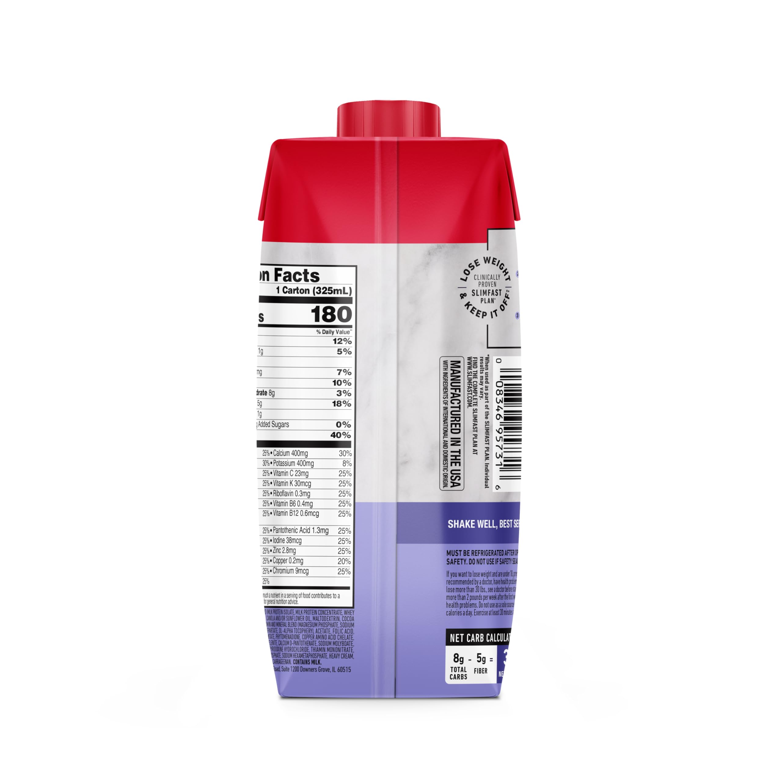 SlimFast pack of 12 bottles stacked for supply and value benefit