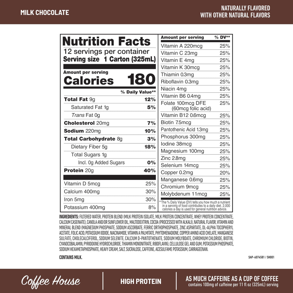 SlimFast milk chocolate poured into glass showing creamy texture and taste