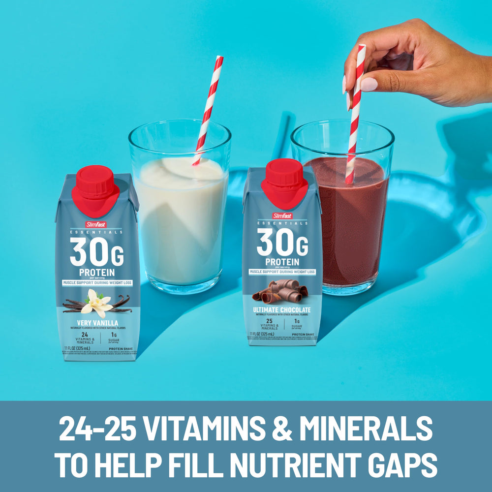 SlimFast bottle on gym bench after workout illustrating muscle support