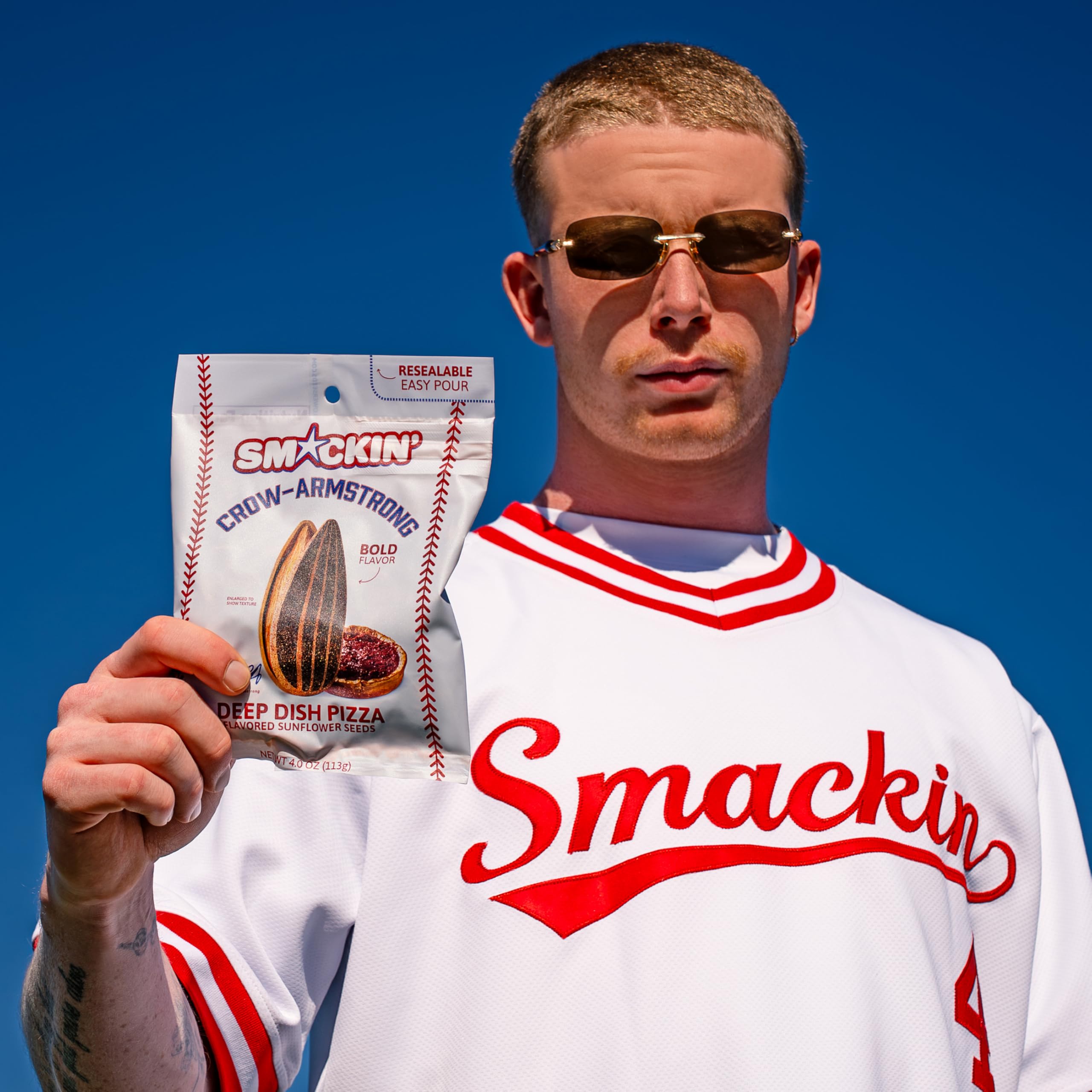 SMACKIN' resealable zipper detail demonstrating fresh-keeping convenience and portability