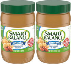 Smart Balance jar front packaging showing rich roast chunky label and size benefits