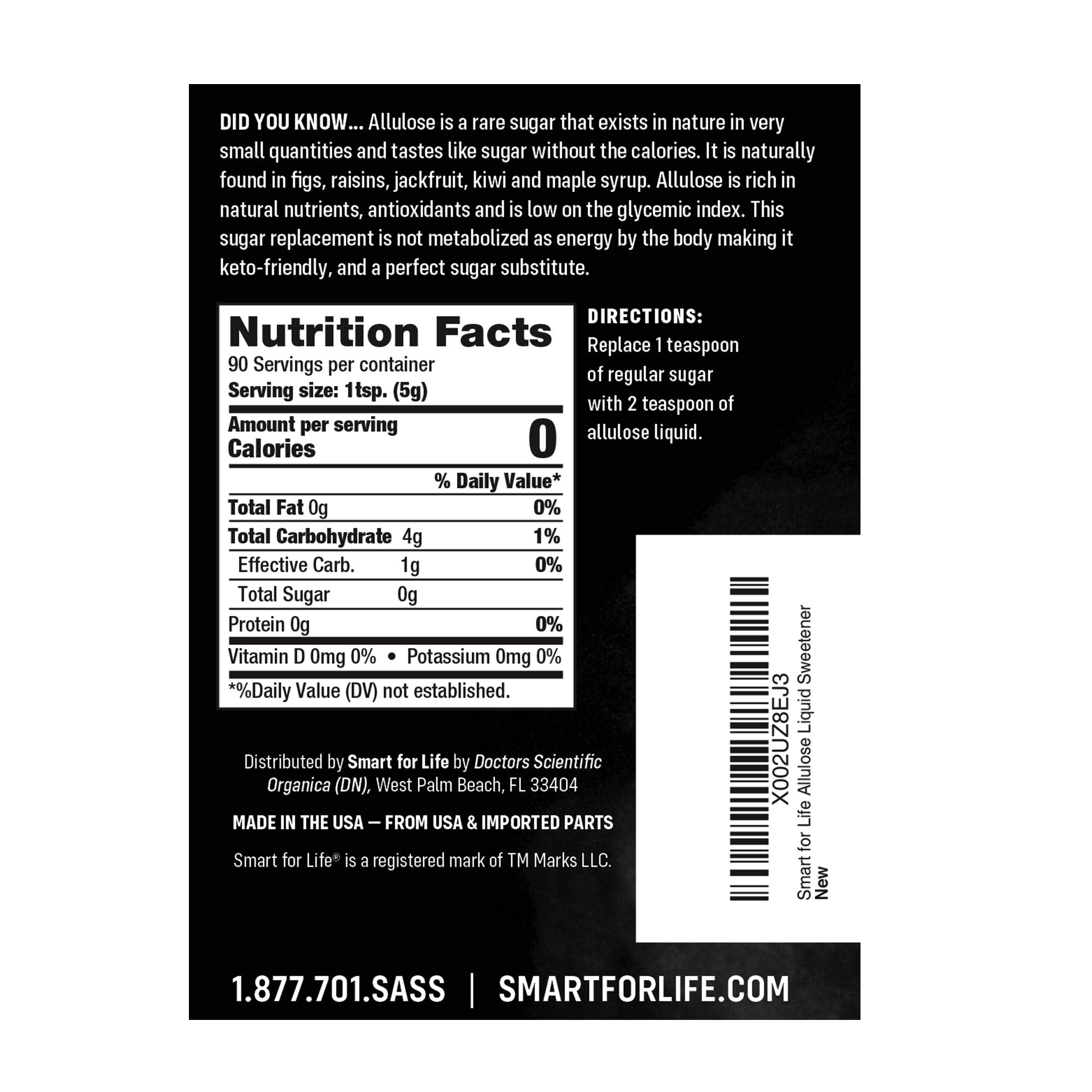 Smart for Life allulose syrup stirred into coffee for sweet flavor