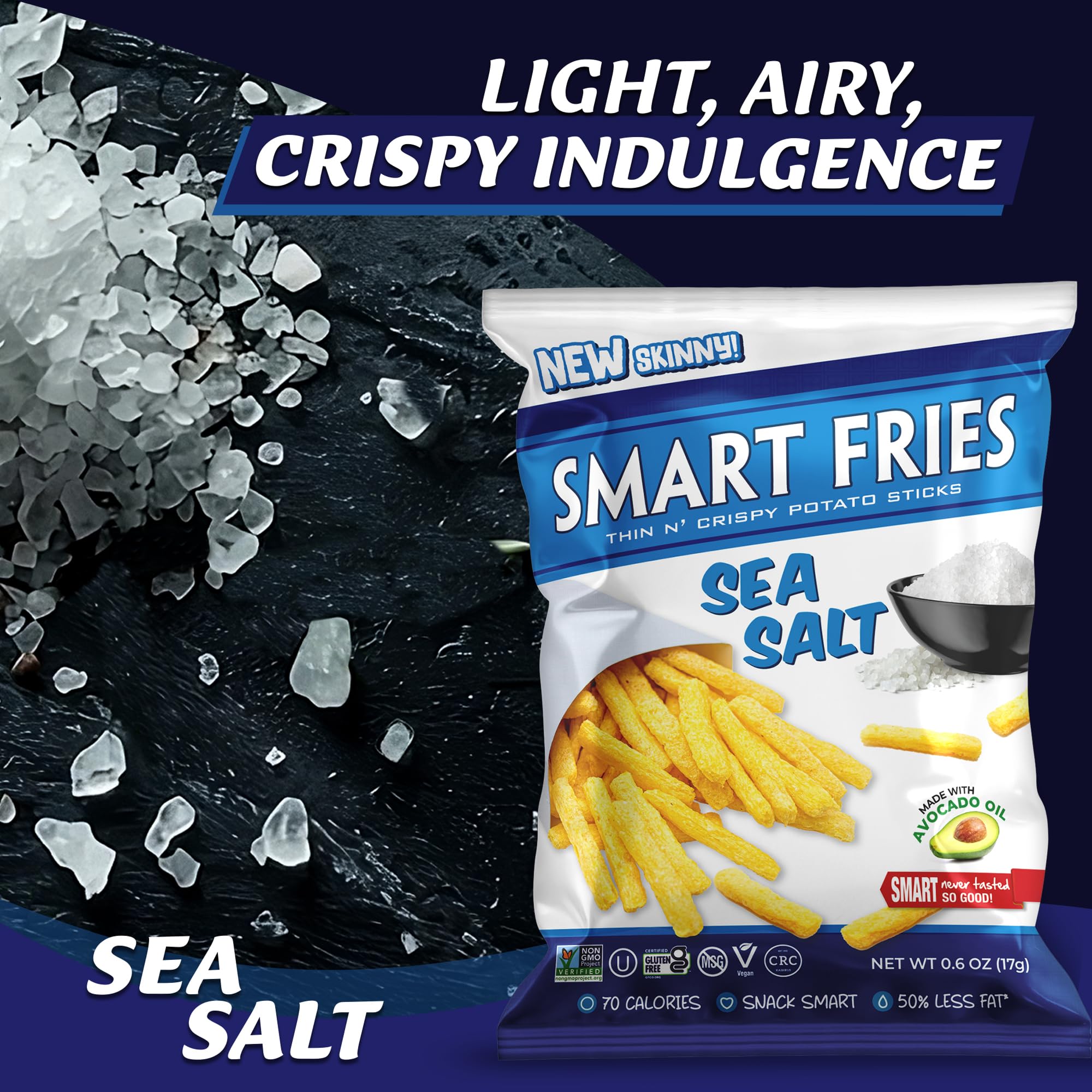 SMART FRIES inside a lunchbox illustrating convenient single-serve