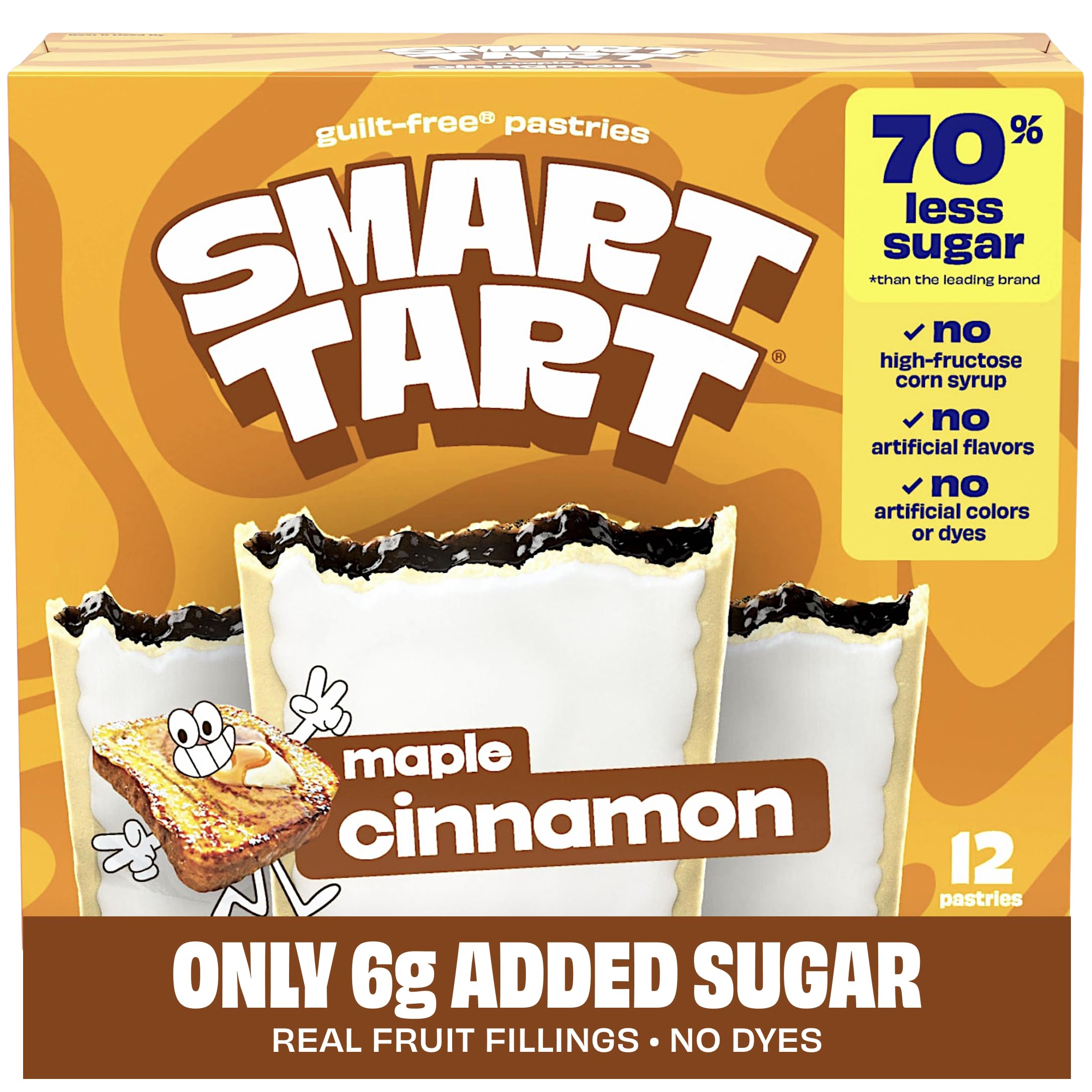 SMART TART front packaging showing 12-count box and low sugar claim