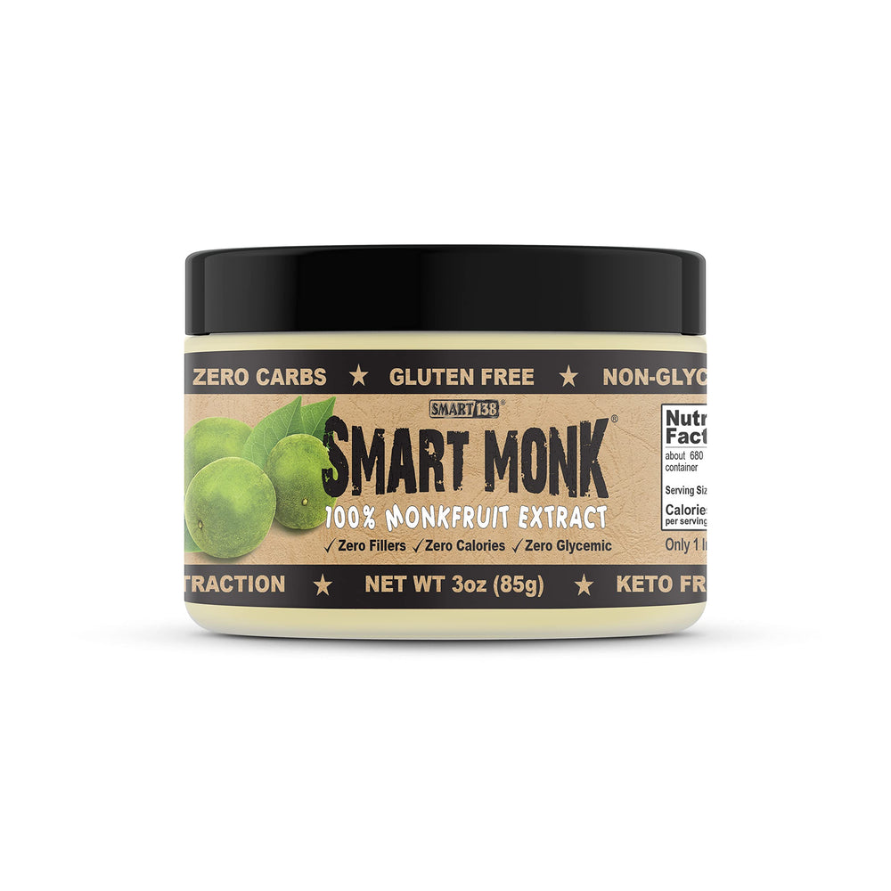 Smart138 Smart Monk front packaging showing label and jar, clear product identity and convenience