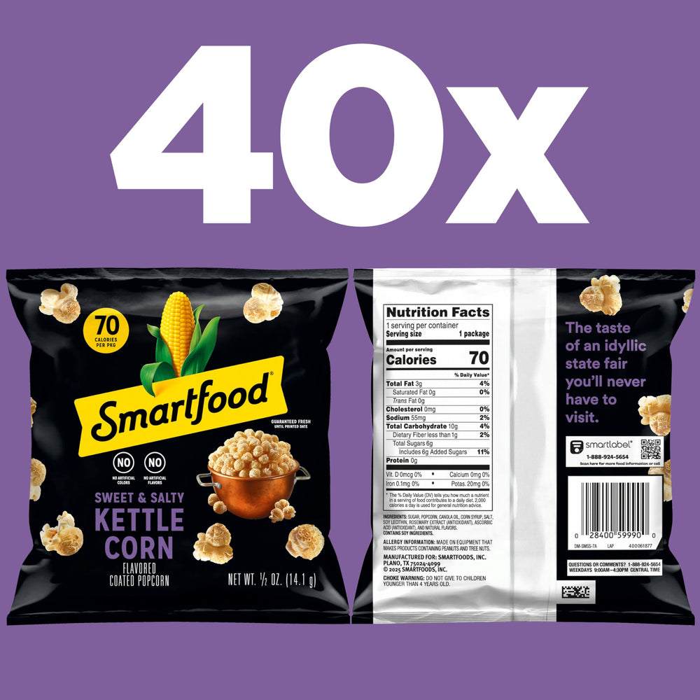 Smartfood close-up of popcorn texture highlighting light air-popped crunch