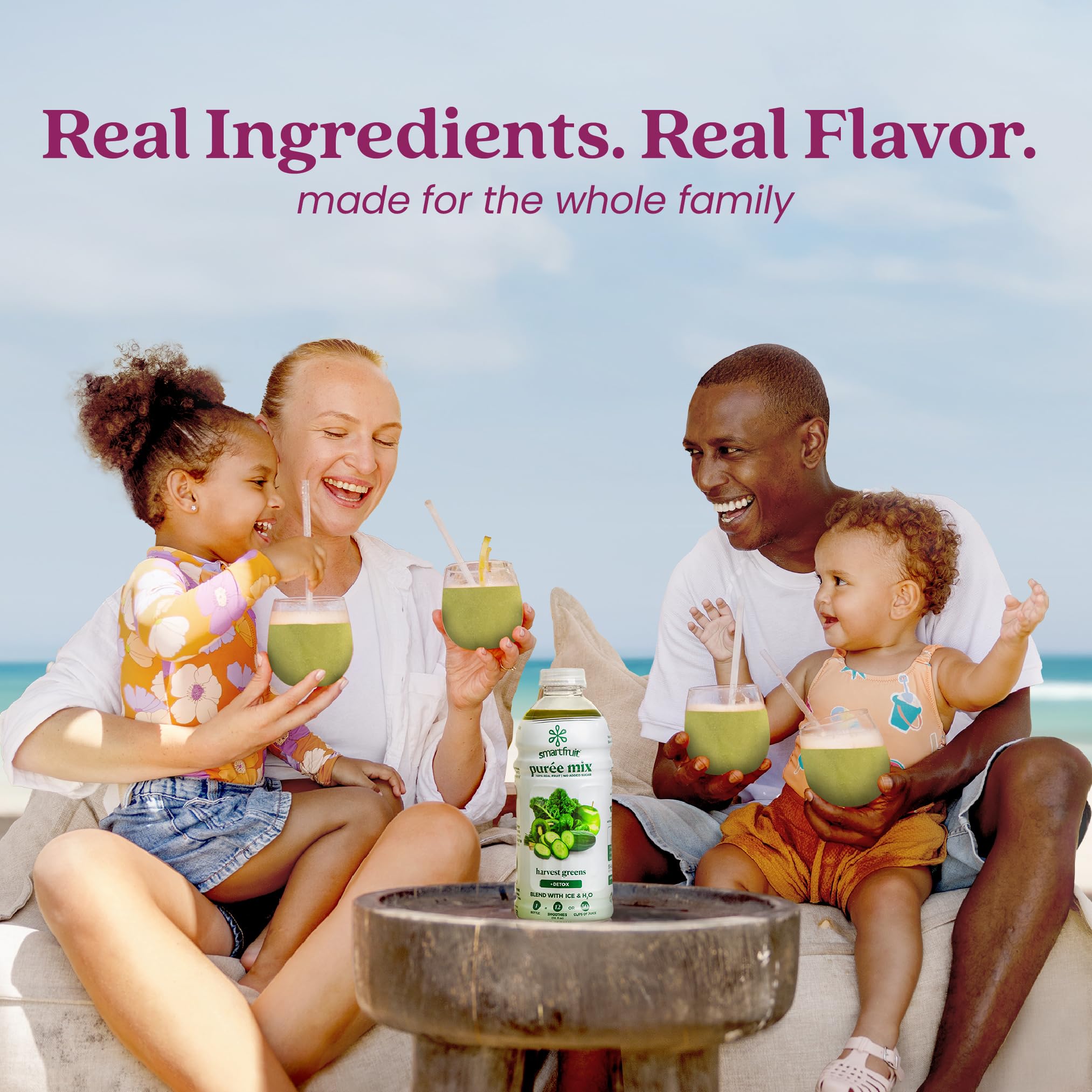 Label close-up on Smartfruit bottle highlighting non-GMO, vegan, kosher certifications