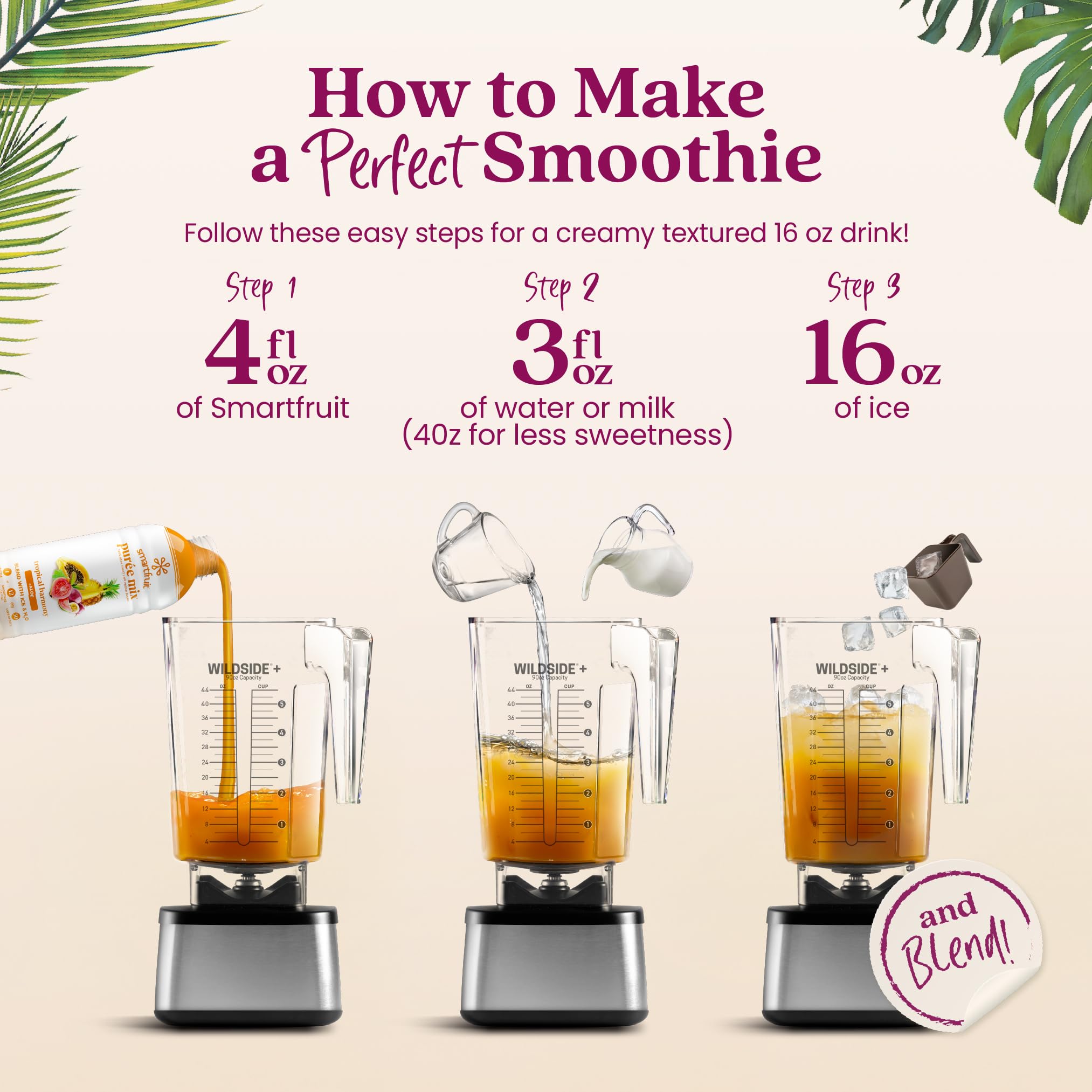 Smartfruit close-up of purée texture, creamy fruit blend benefit