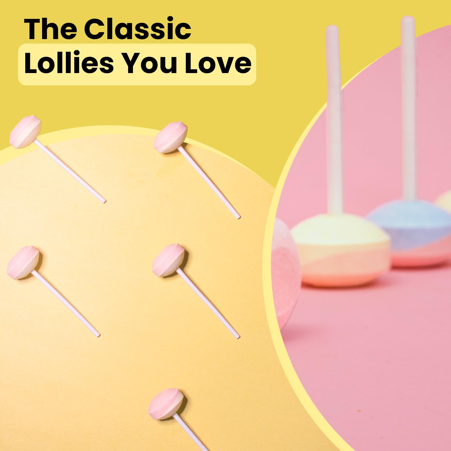 Smarties lollies in hand demonstrating size and portion control