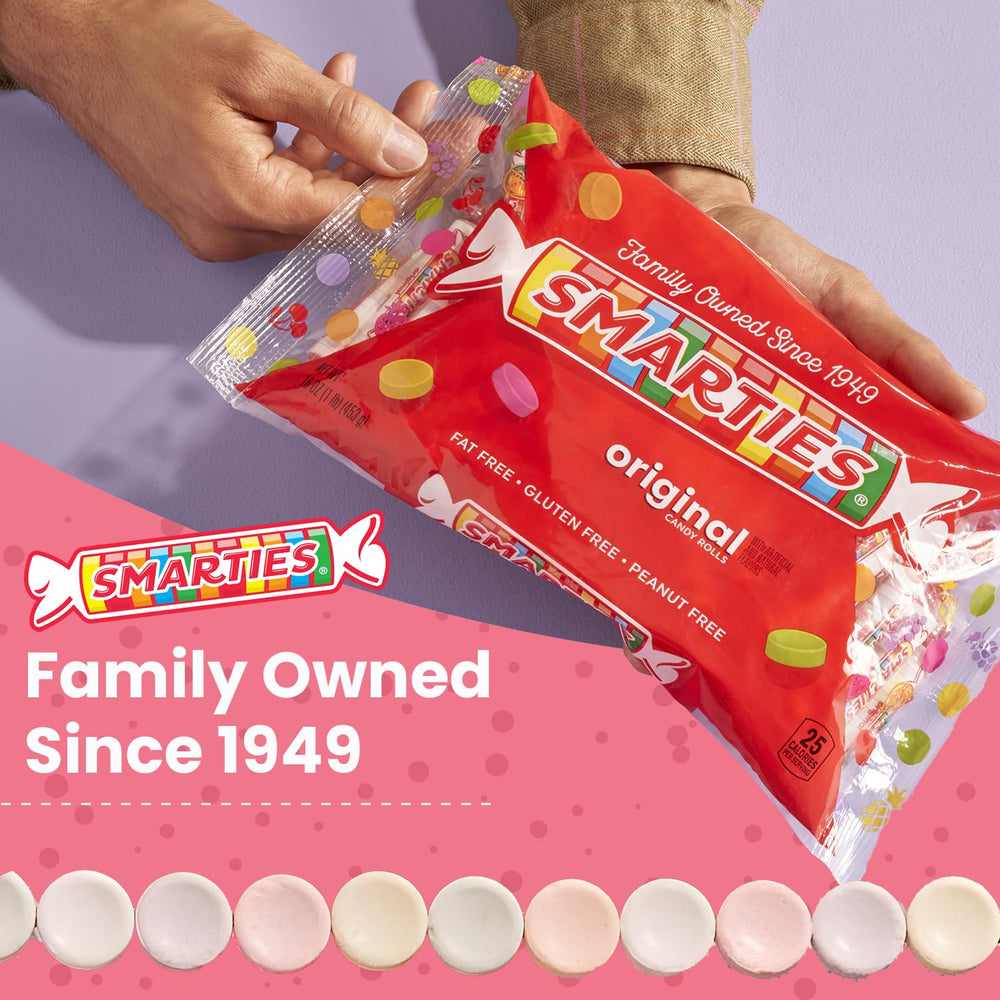 Smarties in a serving bowl at a party, brand creates easy candy displays