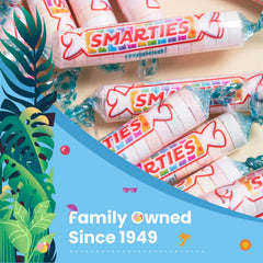 Single unwrapped Smarties tropical piece showing shape and easy-to-share benefit