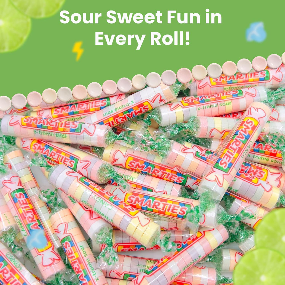 Smarties label and allergen info close-up showing brand and dietary safety reassurance