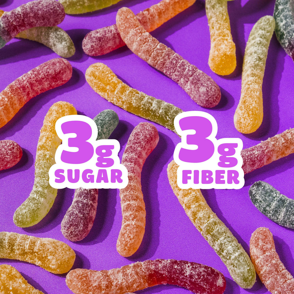 SmartSweets bag held in hand to display 50g size and portion control