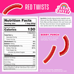 SmartSweets close-up of twist texture highlighting soft chew and appealing color