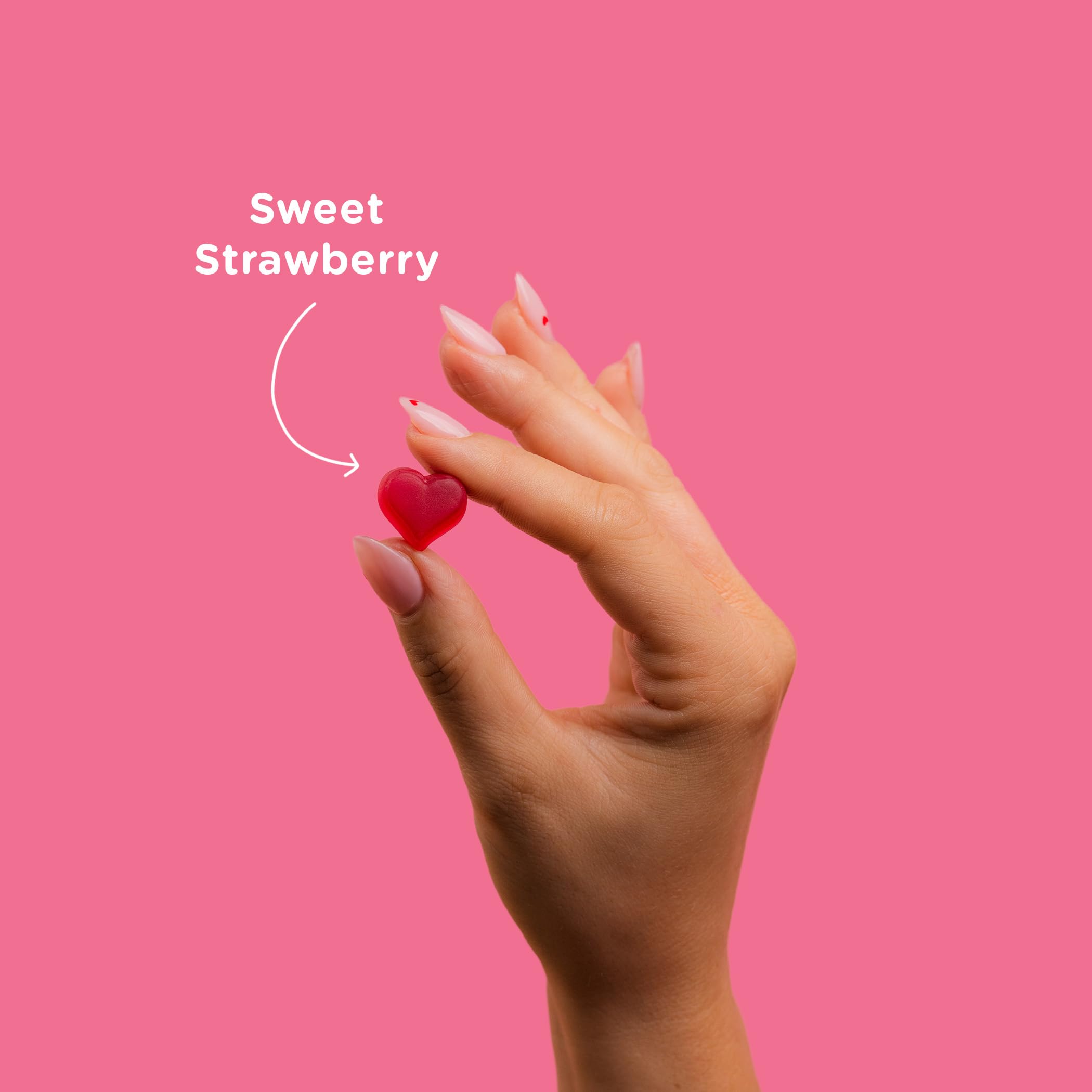 SmartSweets open bag with hearts spilling out showing convenient single-serve portability