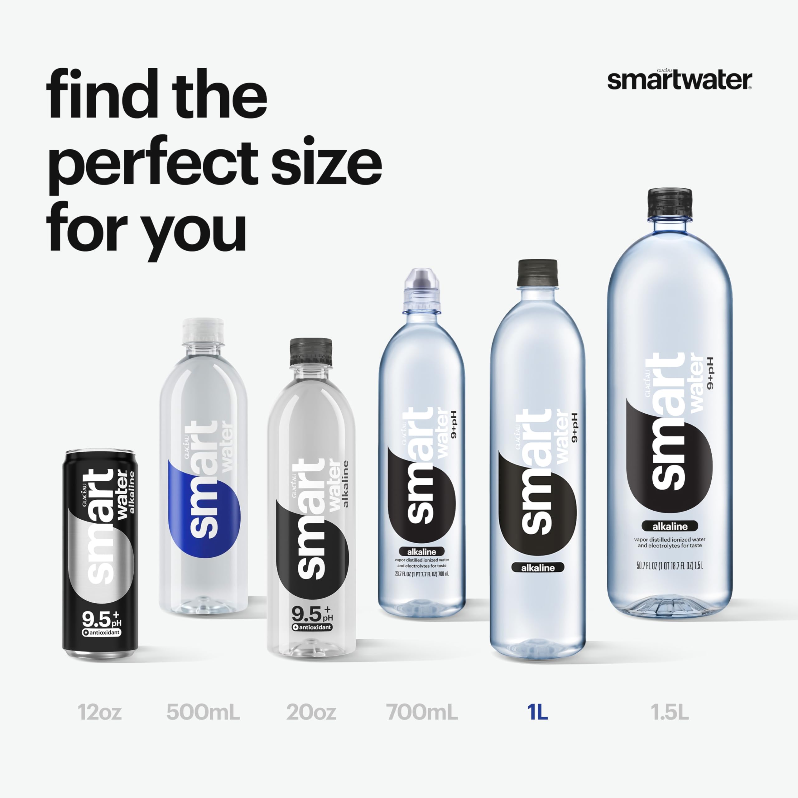 smartwater alkaline pouring into glass to highlight crisp clean taste