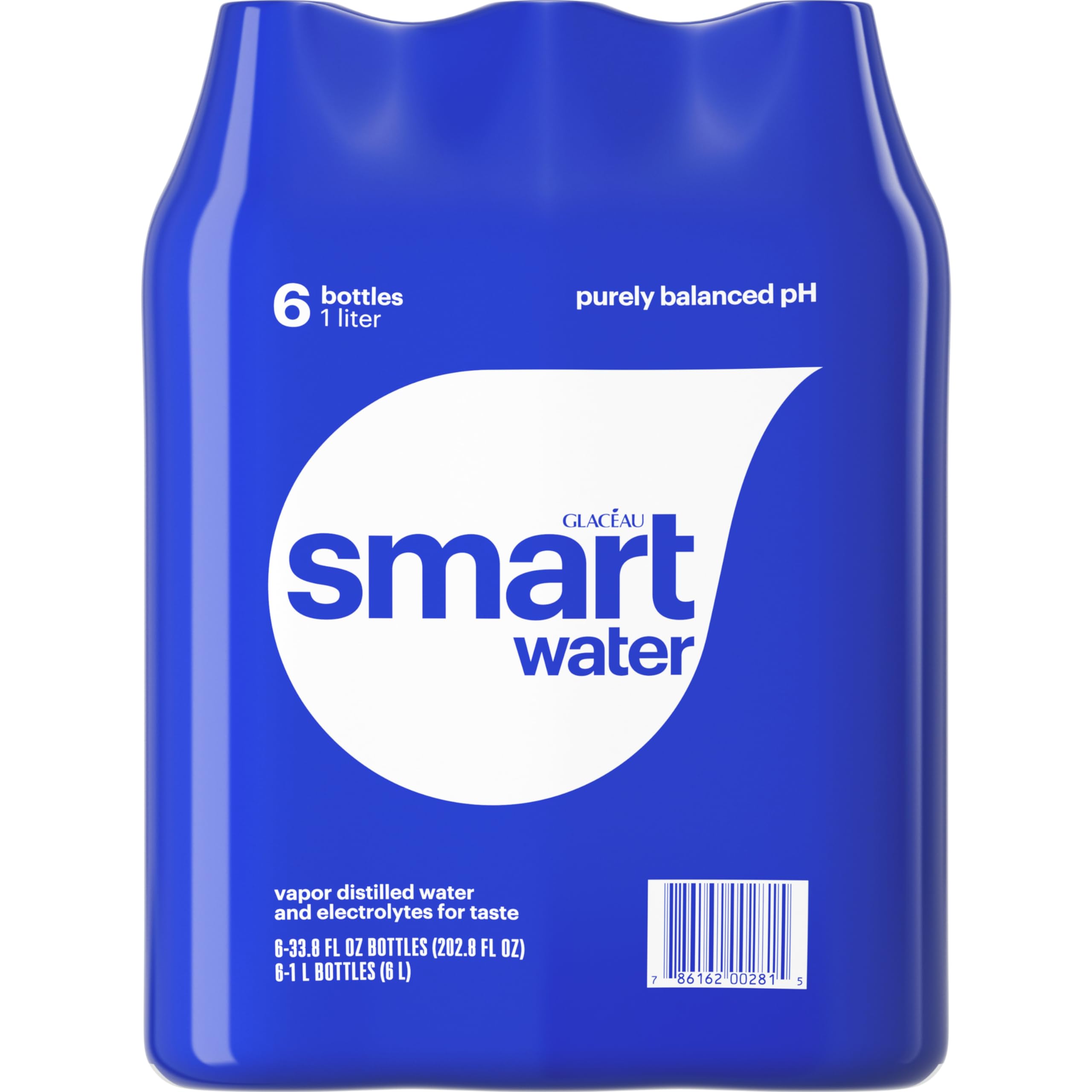 smartwater held in hand for size comparison and one-liter portability