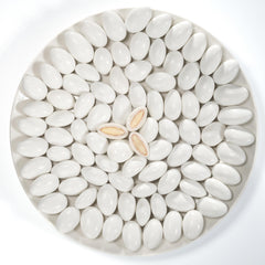 Smarty Stop almond cross-section revealing roasted center and crunch benefit