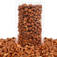 Smarty Stop close-up of glossy toffee coating highlighting crunch benefit