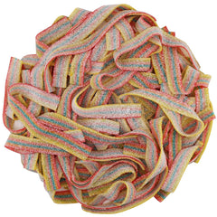 Smarty Stop long sour belt displayed to show length and chewable flexibility