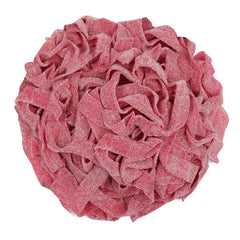 Open bag spilling gummy belts, Smarty Stop convenient bulk portioning for parties