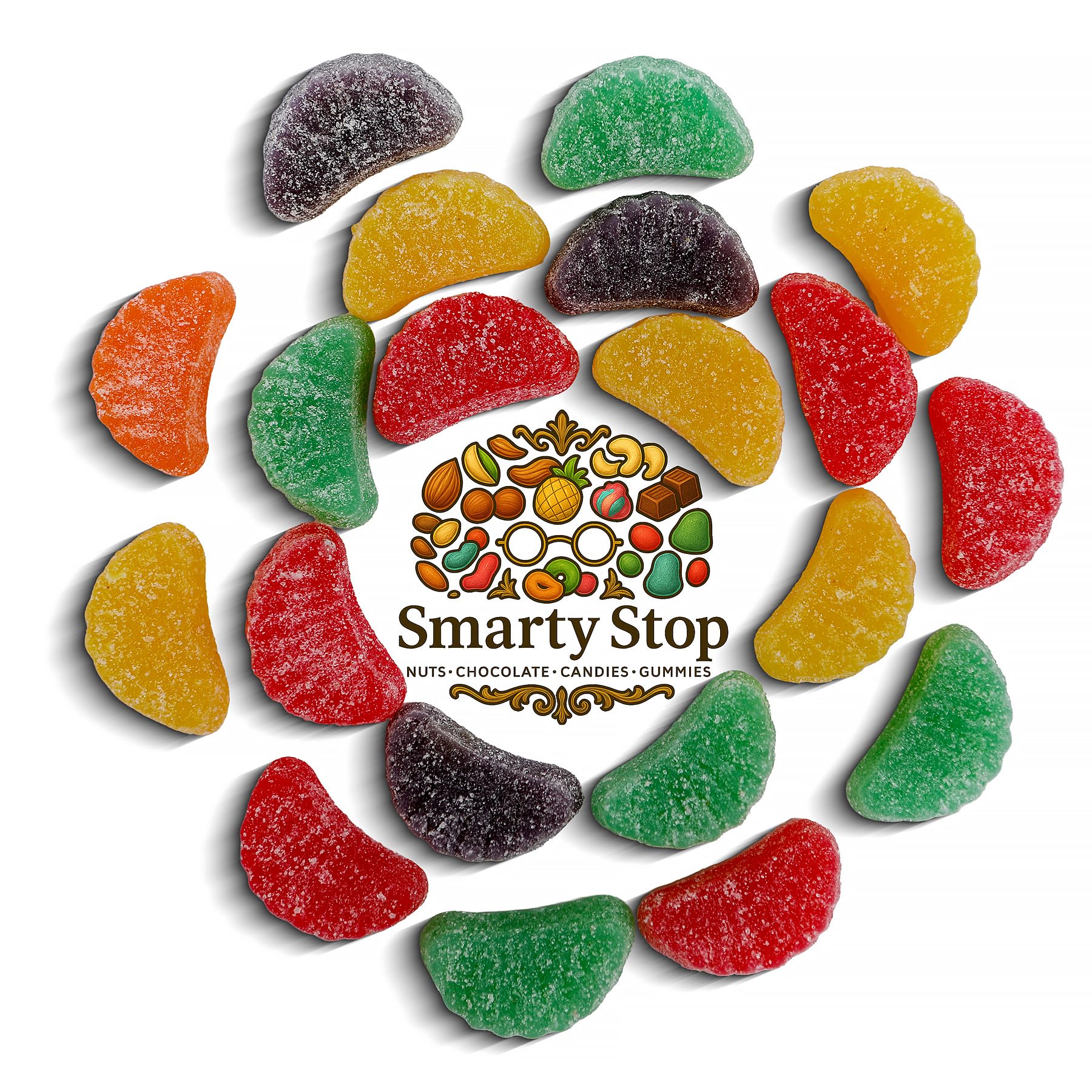 Smarty Stop close-up of sugar coating highlighting added texture