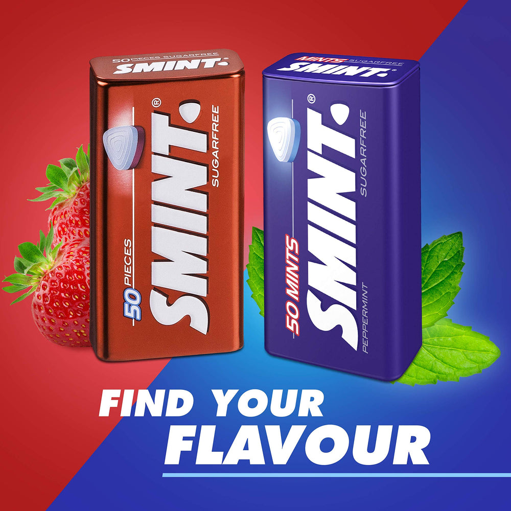smint single mint in hand illustrating size and long-lasting freshness