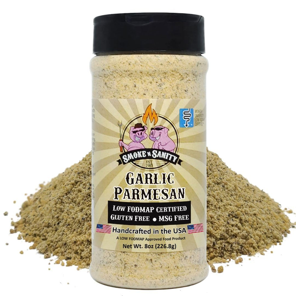 Smoke n Sanity front packaging visible 8 oz shaker for quick seasoning