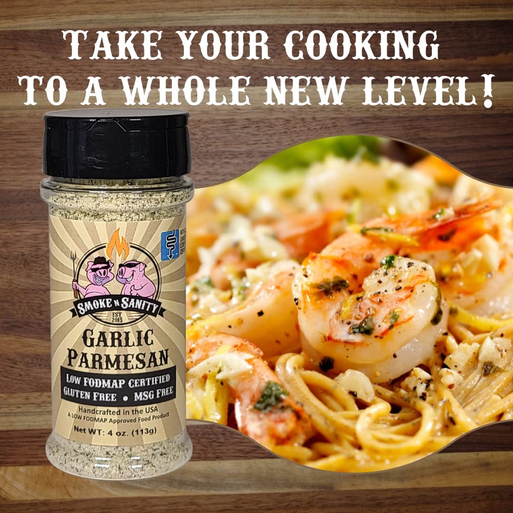 Smoke n Sanity seasoning on grilled chicken, enhances protein with cheesy notes