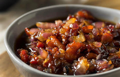 SMOKY MOUNTAIN SOUTHERN STYLE bacon jam topped burger delivering bold flavor