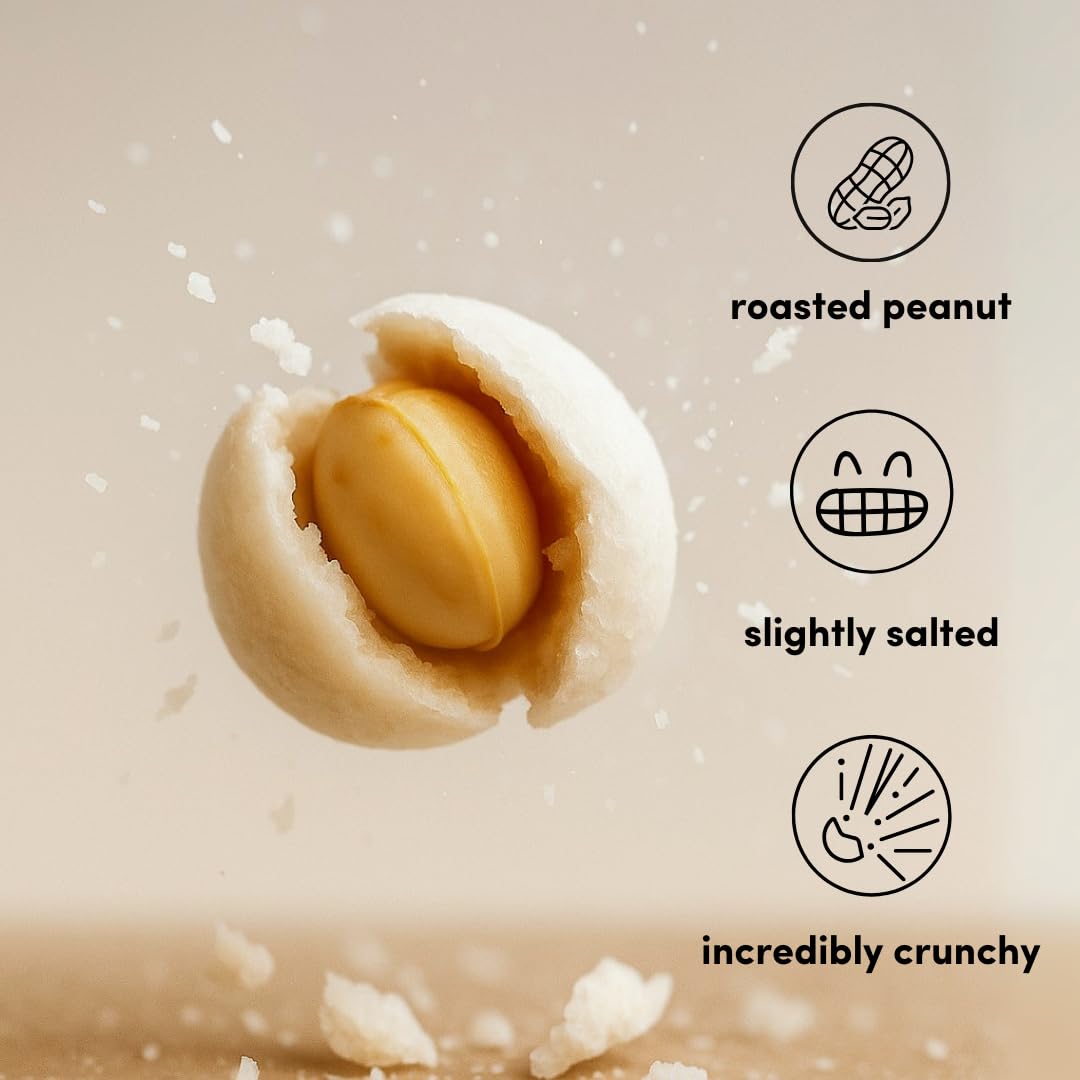 Smolbol cassava-coated peanut close-up highlighting crunchy texture and clean coating