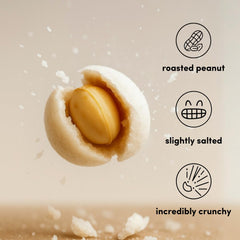 Smolbol cassava-coated peanut close-up highlighting crunchy texture and clean coating