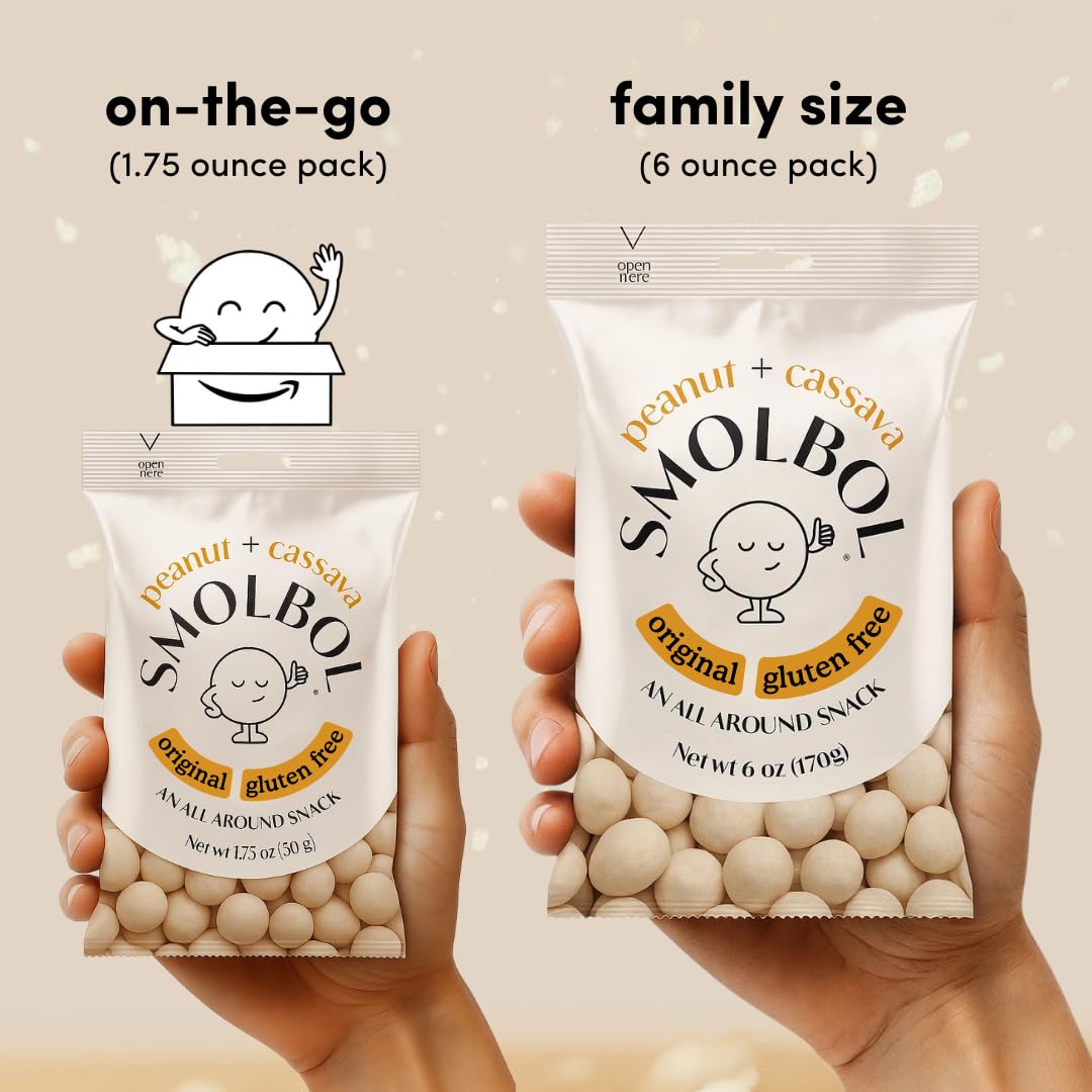 Smolbol nutrition label and ingredient list highlighting transparency and gluten-free benefit
