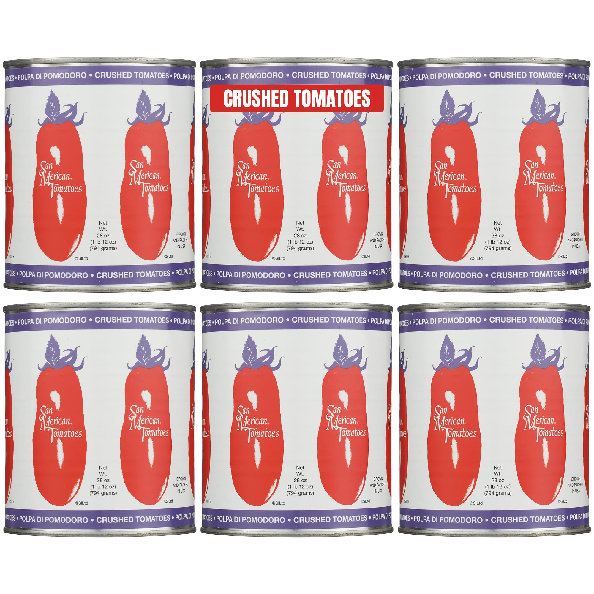 SMT San Merican front packaging showing six 28oz cans and convenient supply