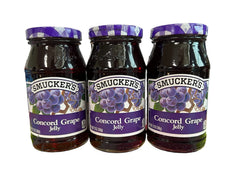 Smucker's jar front view showing label and easy-spread grape jelly