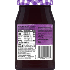 Smucker's open jar and spoon displaying jammy texture for easy spreading