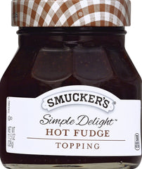 Smucker's front jar image showing label and easy dessert topping benefit