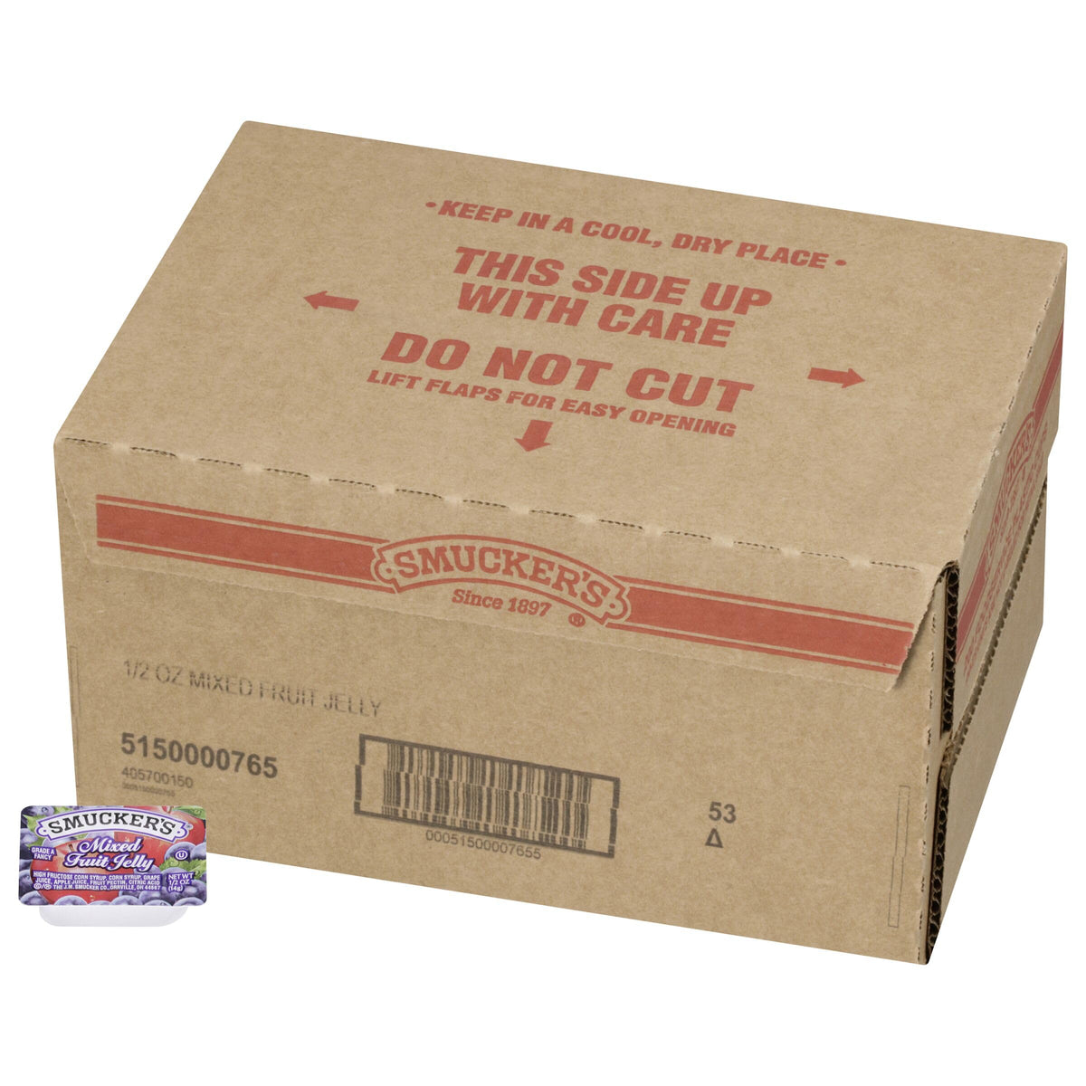 Smucker's front packaging showing cup label and brand for quick identification