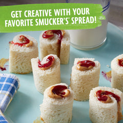 Smucker's jam cups arranged in a buffet caddy illustrating hygienic serving