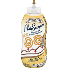 Smucker's front packaging showing 12 vanilla squeeze bottles for consistent plating