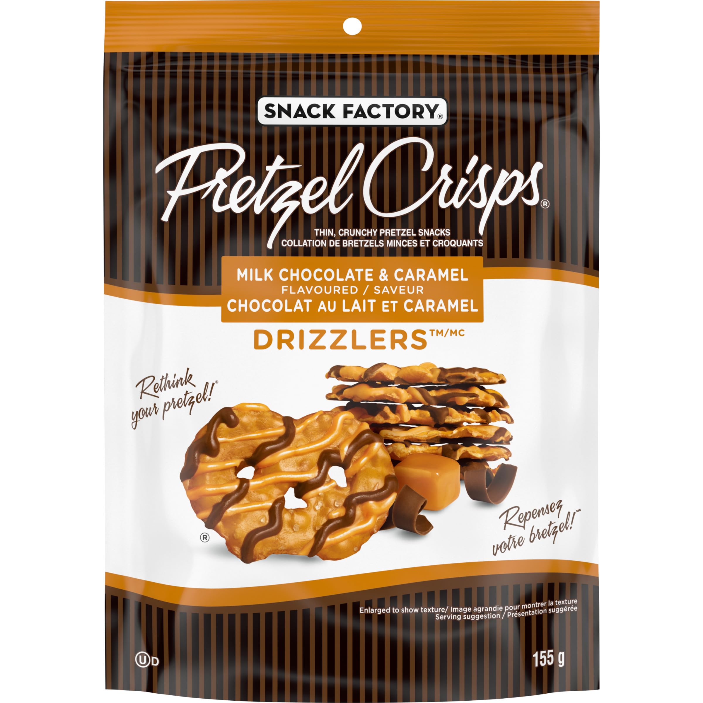 Snack Factory front packaging showing 155 g bag and product branding for easy identification