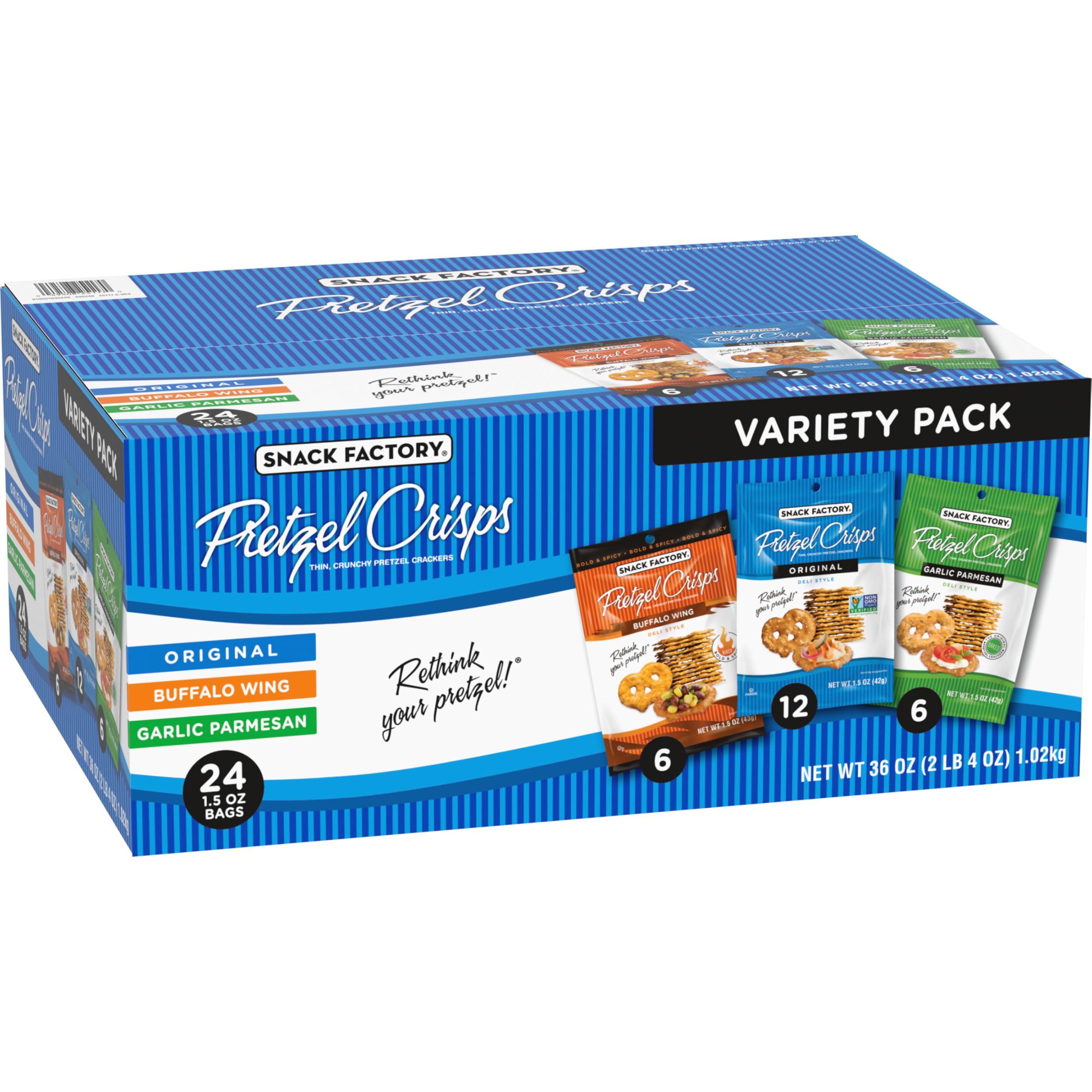 Snack Factory ingredient and nutrition label close-up showing clear product information