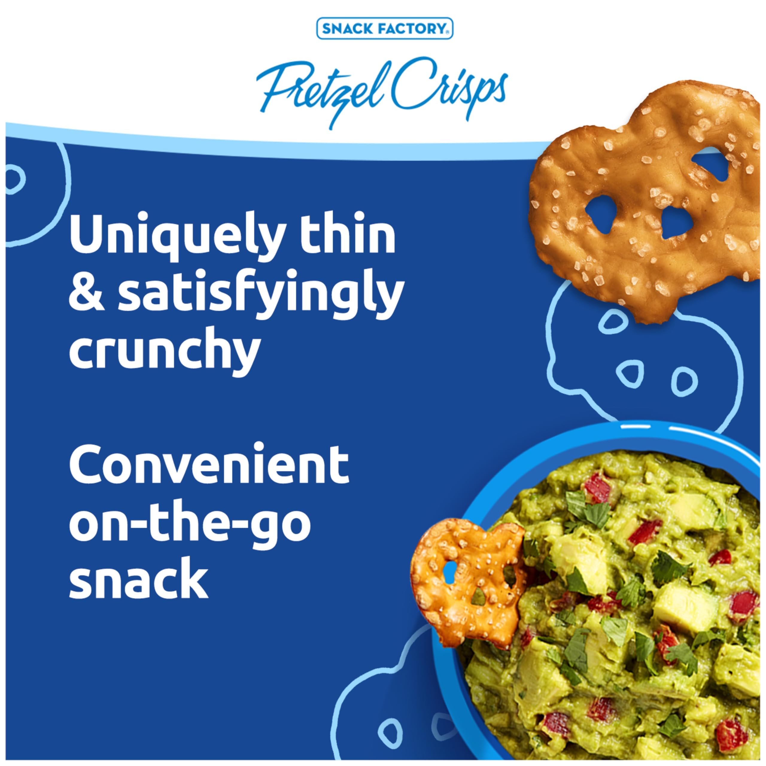 Snack Factory single 1.5 oz bag close-up highlighting freshness and portion control