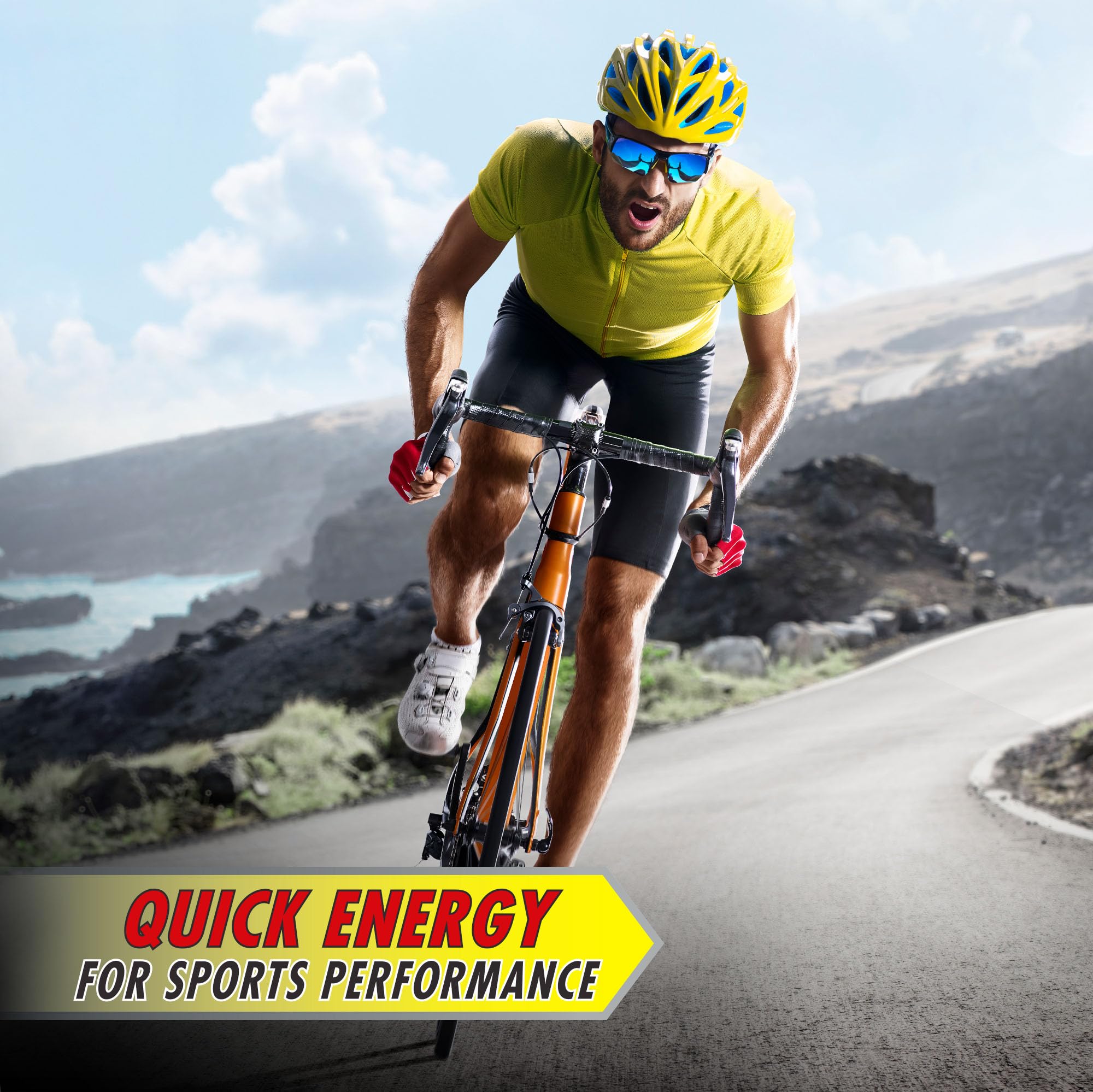 SNACK HOTLINE athlete holding pouch while running for on-the-move fuel