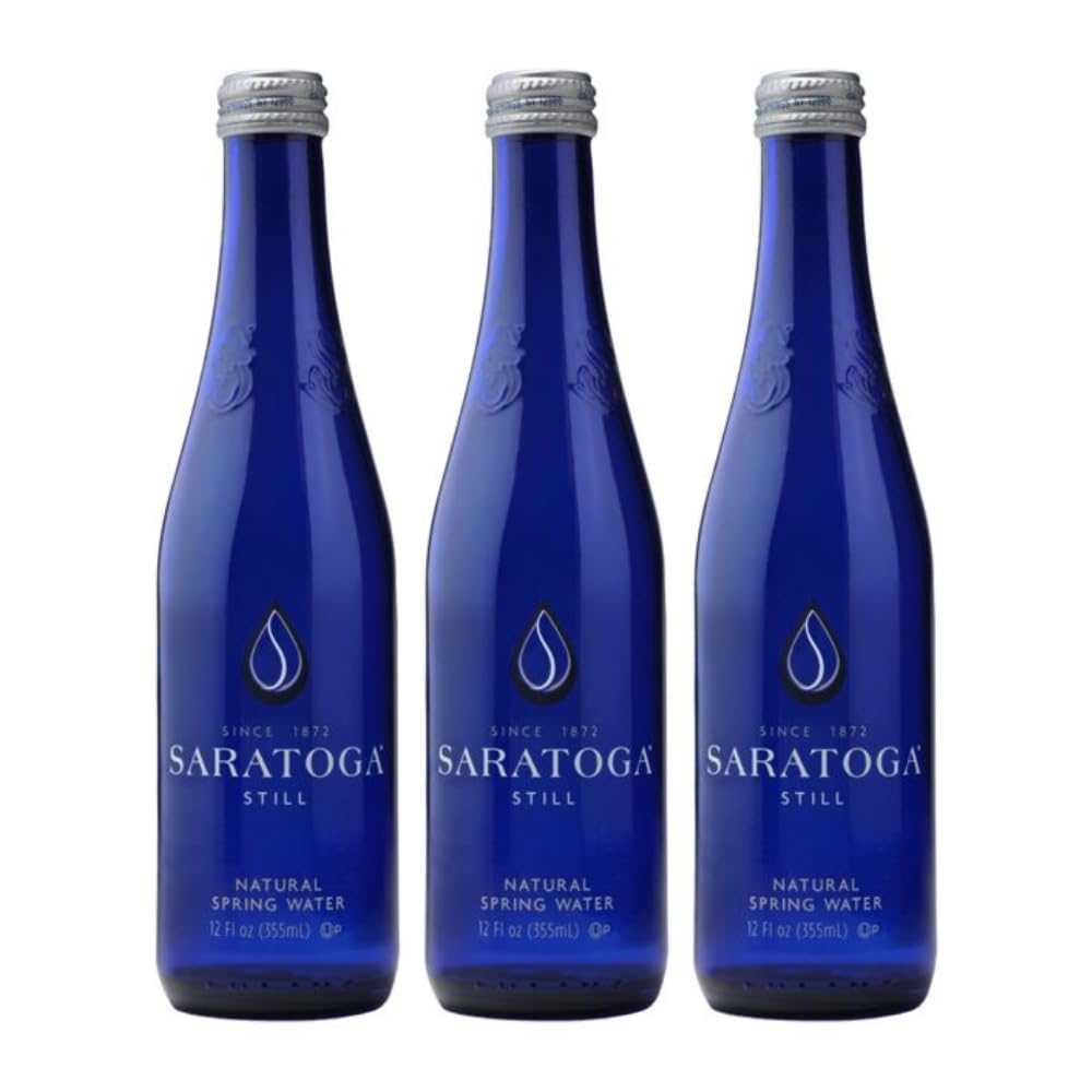 Snack Mass Saratoga front packaging shows three glass bottles and elegant look