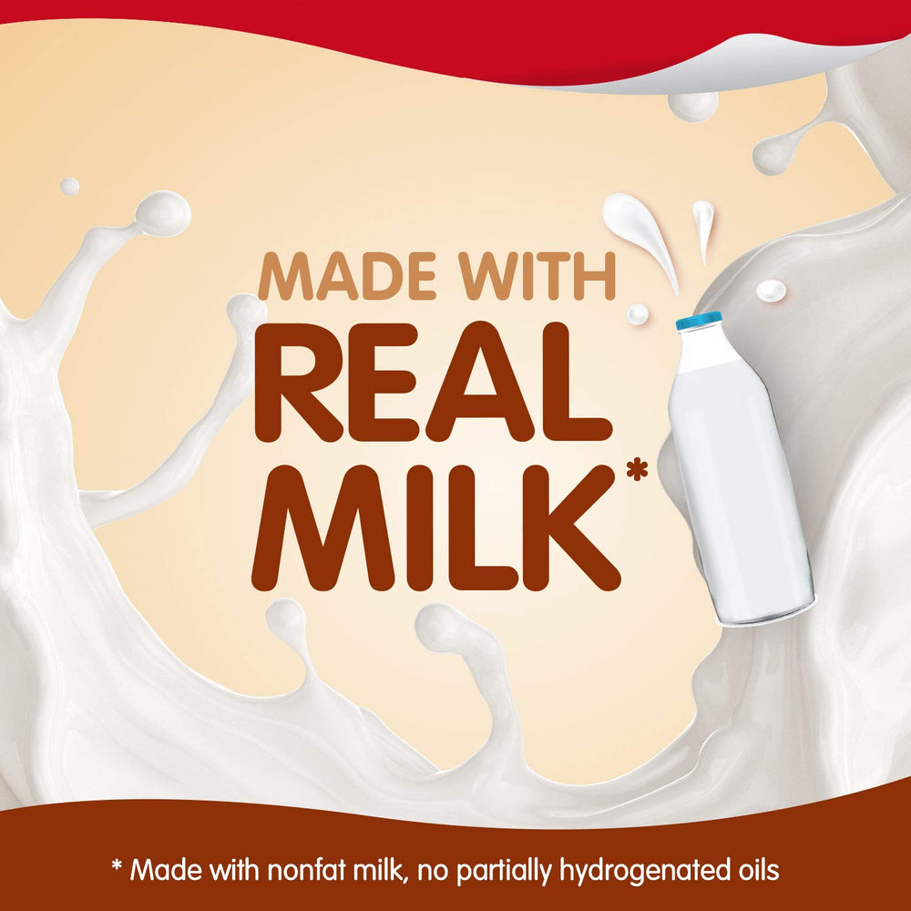 Snack Pack vanilla cup close-up highlighting creamy color and real milk benefit